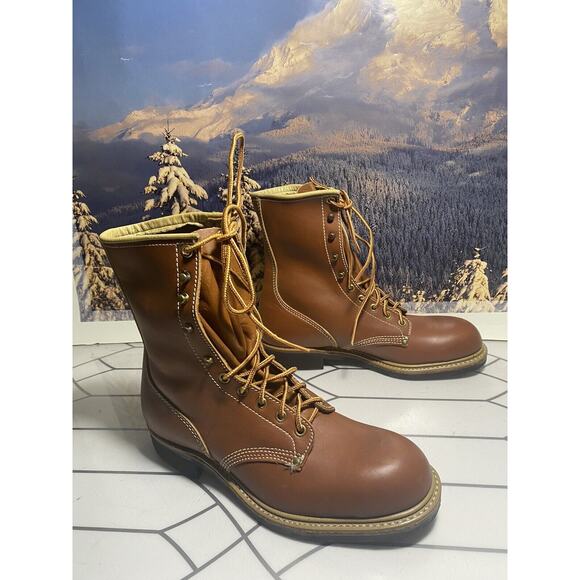 Hy-Test Safety Steel Toe Work Boots Tufgum Size 7 C Brown - Picture 4 of 12